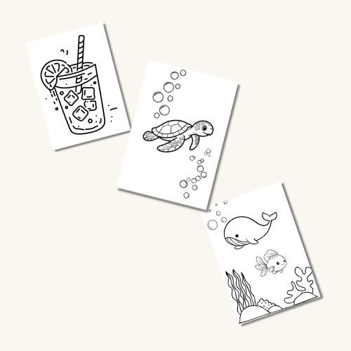 Βιβλιαράκι χρωματισμού σελίδων (mini coloring book) 2